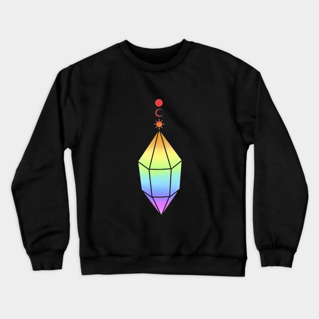 Rainbow Witch Pride Pendant Crewneck Sweatshirt by TheDoodlemancer